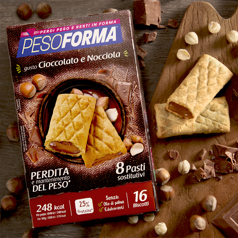 Biscotto Gusto Cioccolato E Nocciola Pesoforma